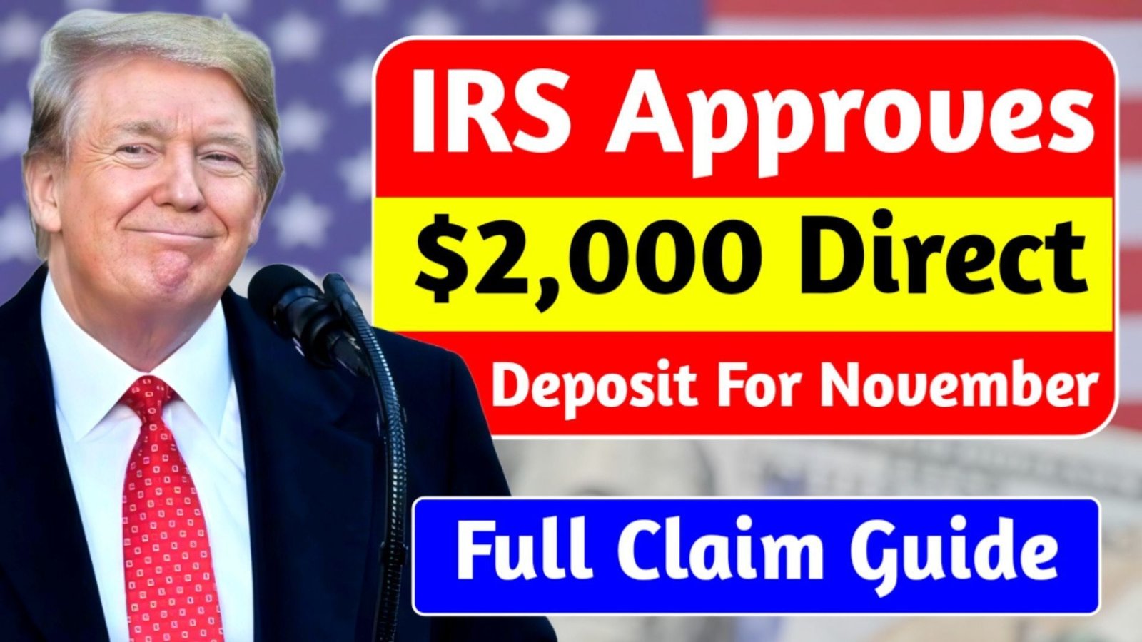 IRS Approves $2,000 Direct Deposit for November 2025 – Eligibility, Payment Dates & Complete Claim Guide